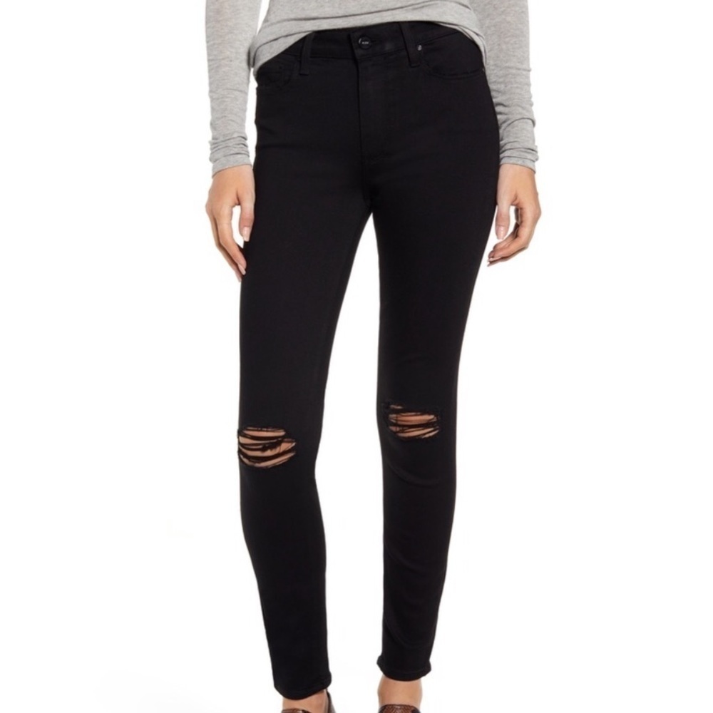 PAIGE Verdugo Ankle Jeans in Black Overdye Size 27